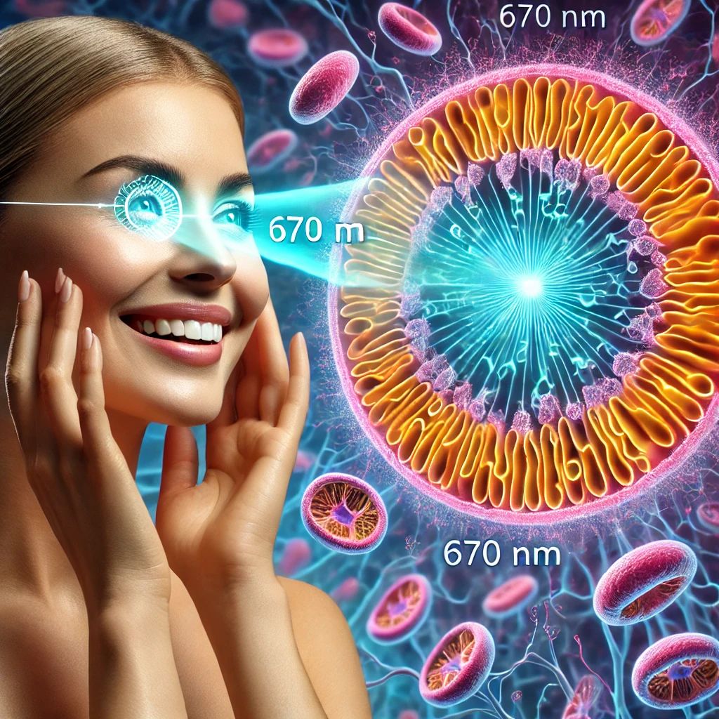 قدرة العين على تمييز الألوان بعد التعرض للضوء الأحمر لمدة ٣ دقائق اسبوعيا